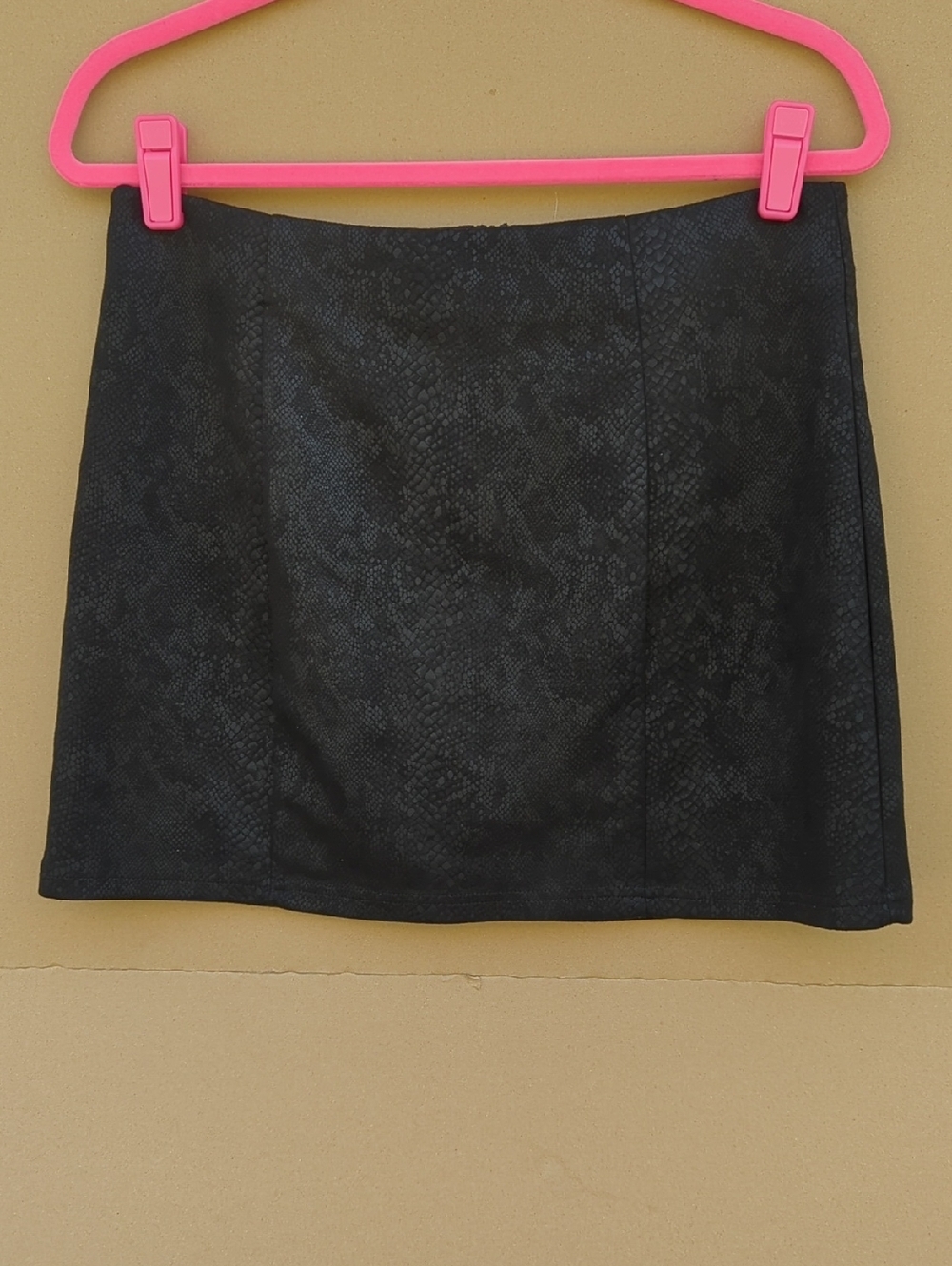 Ee:some Black Snakeprint Pencil Mini Skirt M Casual Medium Minimalist Party